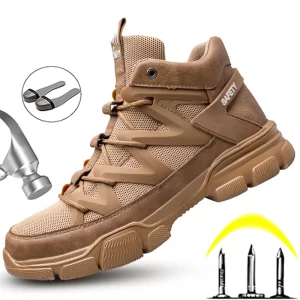 Lightweight Safety Shoes Boots Work Sneakers Steel Toe Shoes Indestructible Protection Shoes Men Puncture-Proof Work Shoes