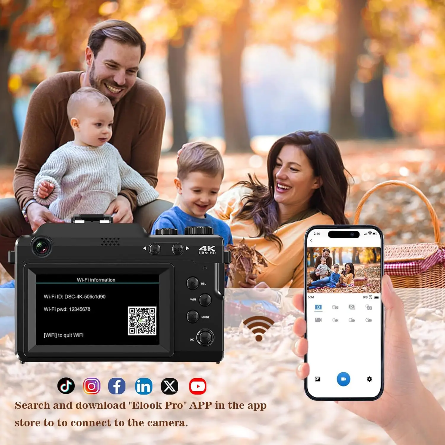 18X 48MP Wide Angle Vlog Camera 4K 60FPS Camcorder Front Rear Dual Lens Selfie Digital Camera Auto Focus Livestream WIFI Webcam - Image 5