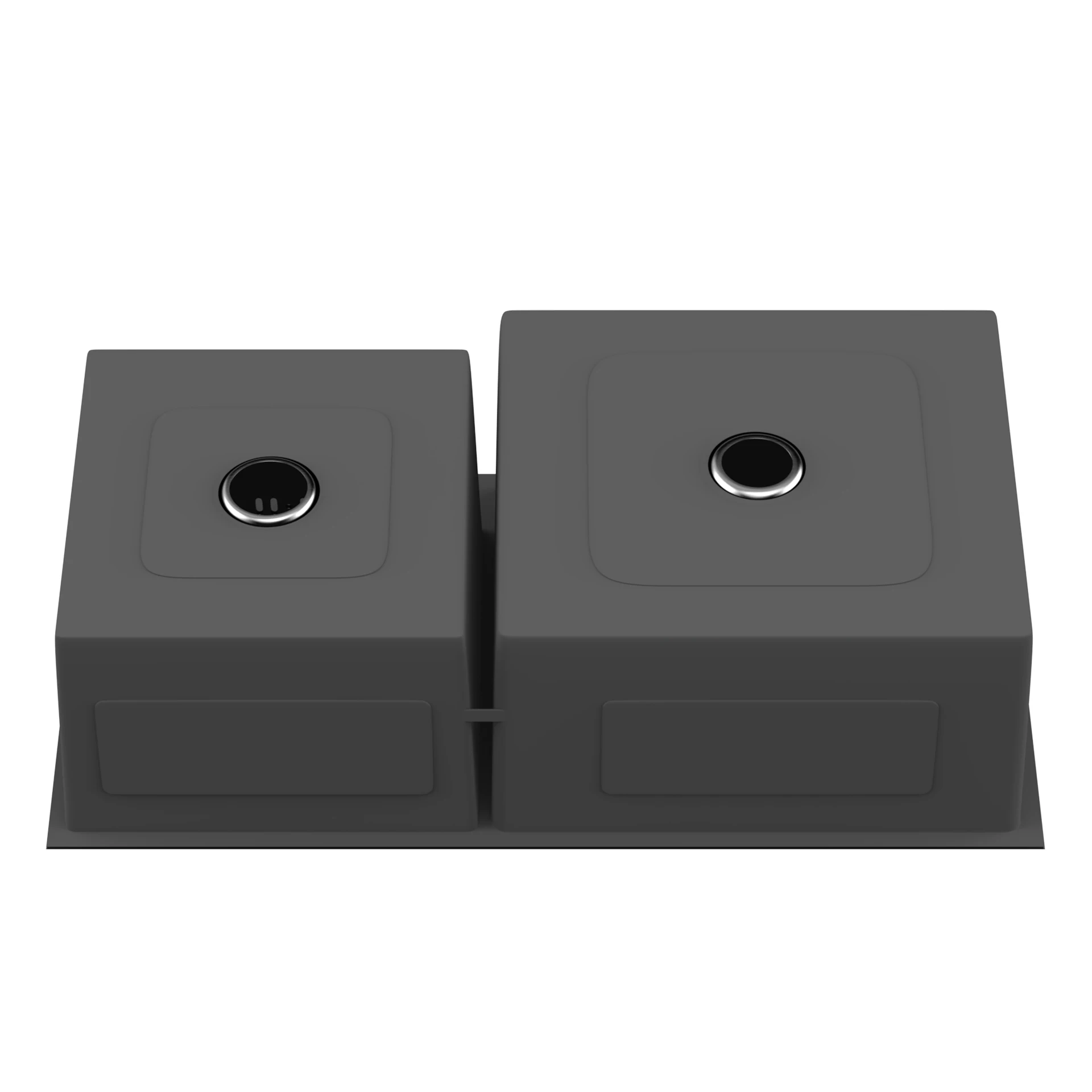 Cheap Modern Handmade Nano Black Top Mount Double Bowl 304 Stainless Steel Kitchen Sink - Image 3