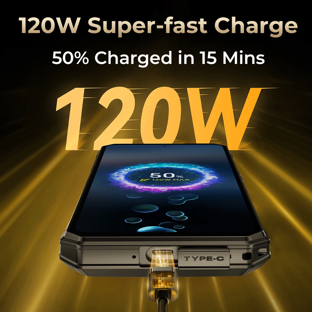 Oukitel WP30 Pro 5G Rugged 120W Super Charge 11000 mAh 6.78" FHD+12GB+512GB 120HZ android 13 108MP Camera - Image 2