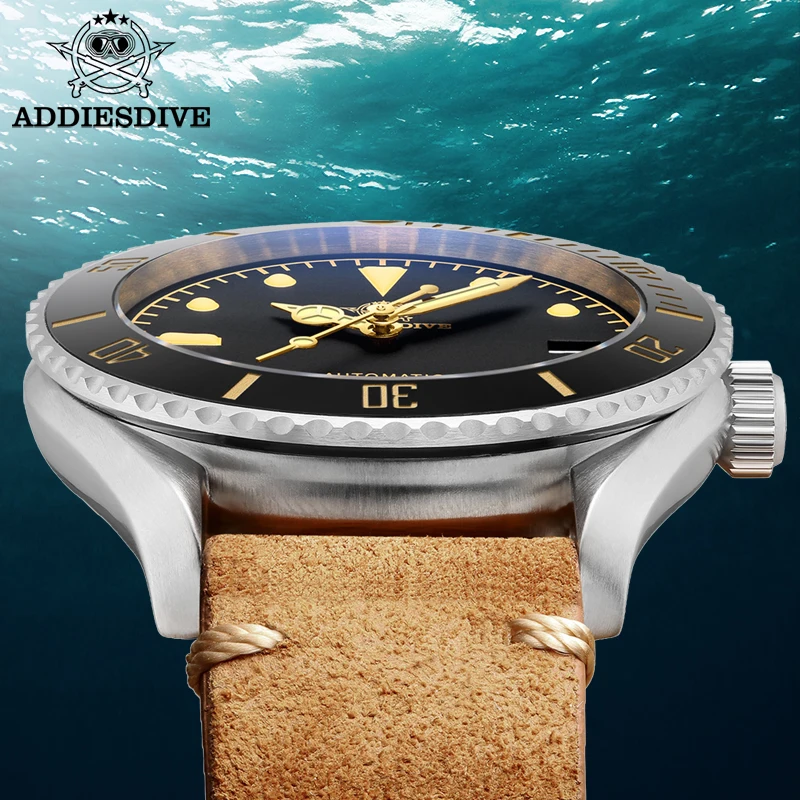 ADDIESDIVE Men's Watch Automatic NH35 Movement C3 Luminous 316L Stainless Steel Case Date Display Waterproof 200m Diving Gift Wa - Image 7