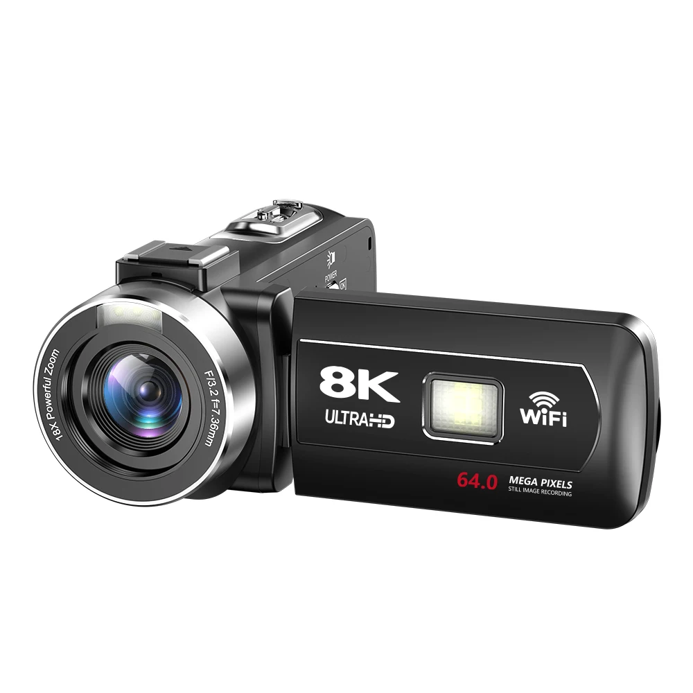 64MP 8K Video Camera Digital Recorder 18X Infrared Night Vision Camcorder 3.0 inch Rotate Touch Screen WIFI Livestreaming Webcam - Image 5