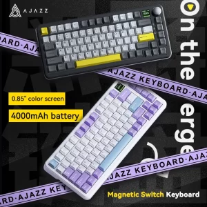AJAZZ AK820 MAX HE Hall Effect Magnetic Gaming Keyboard, Adjustable Actuation, 8KHz Polling Rate, Gasket,Wired Keyboard