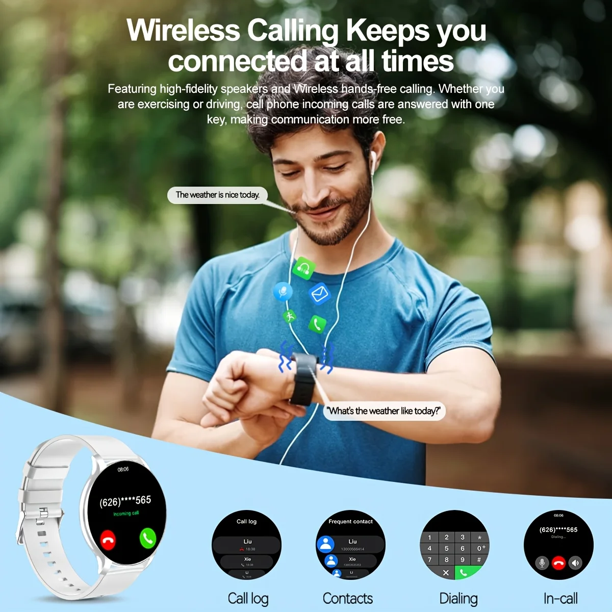 LAXASFIT Outdoor Sports Smartwatch Bluetooth Calling Music Playback Fitness Tracking Men and Women 2025 New Smart Watch - Image 2