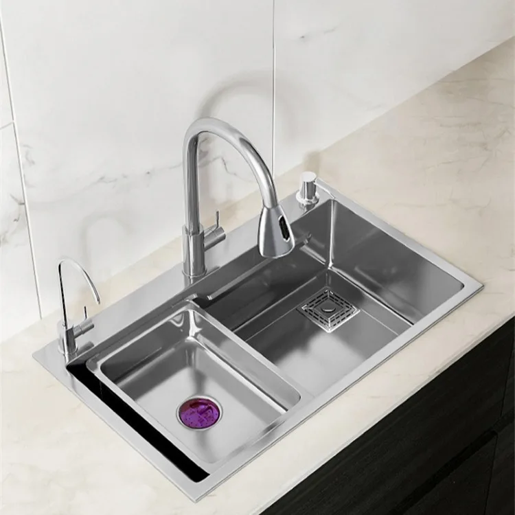 Large Single Bowl Stainless Steel Kitchen Sink Nano Multi-functional Household Thickened Vegetable Basin One Cup Washing Machine - Image 5