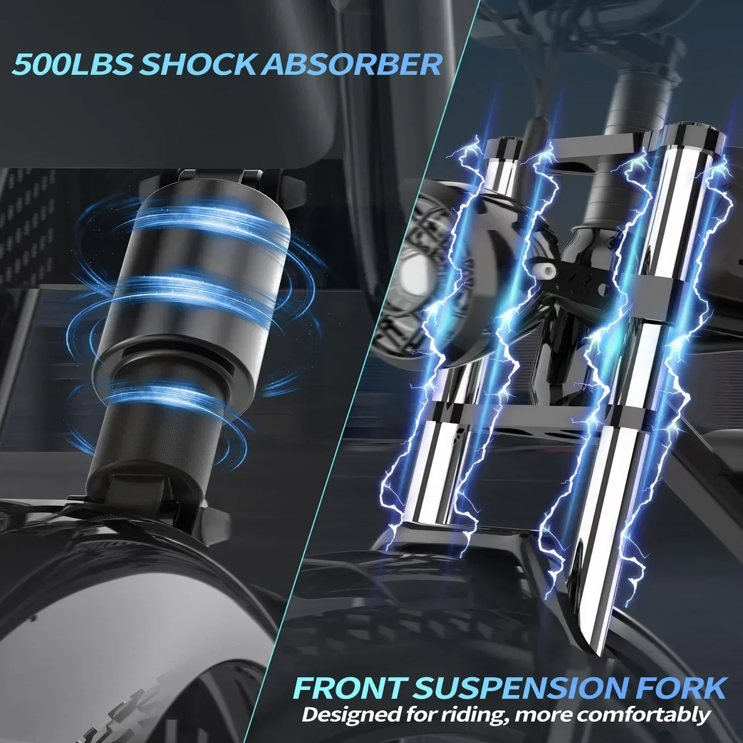 Ridstar Q20 Pro Ebike, Dual Motor 2000W, Two Batteries 40AH, Top Speed 60KM/H, Max Mileage 120KM PAS Mode, 20*4.0 Fat Bicycle - Image 4