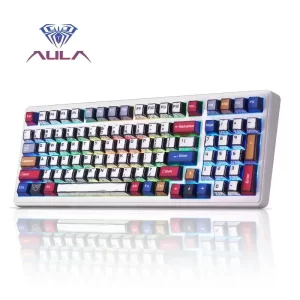 New AULA F75/F99 Pro Gaming Mechanical Keyboard PBT Comic Keycaps RGB Backlight Hot Plug Customized keyboard Keyboard for Office