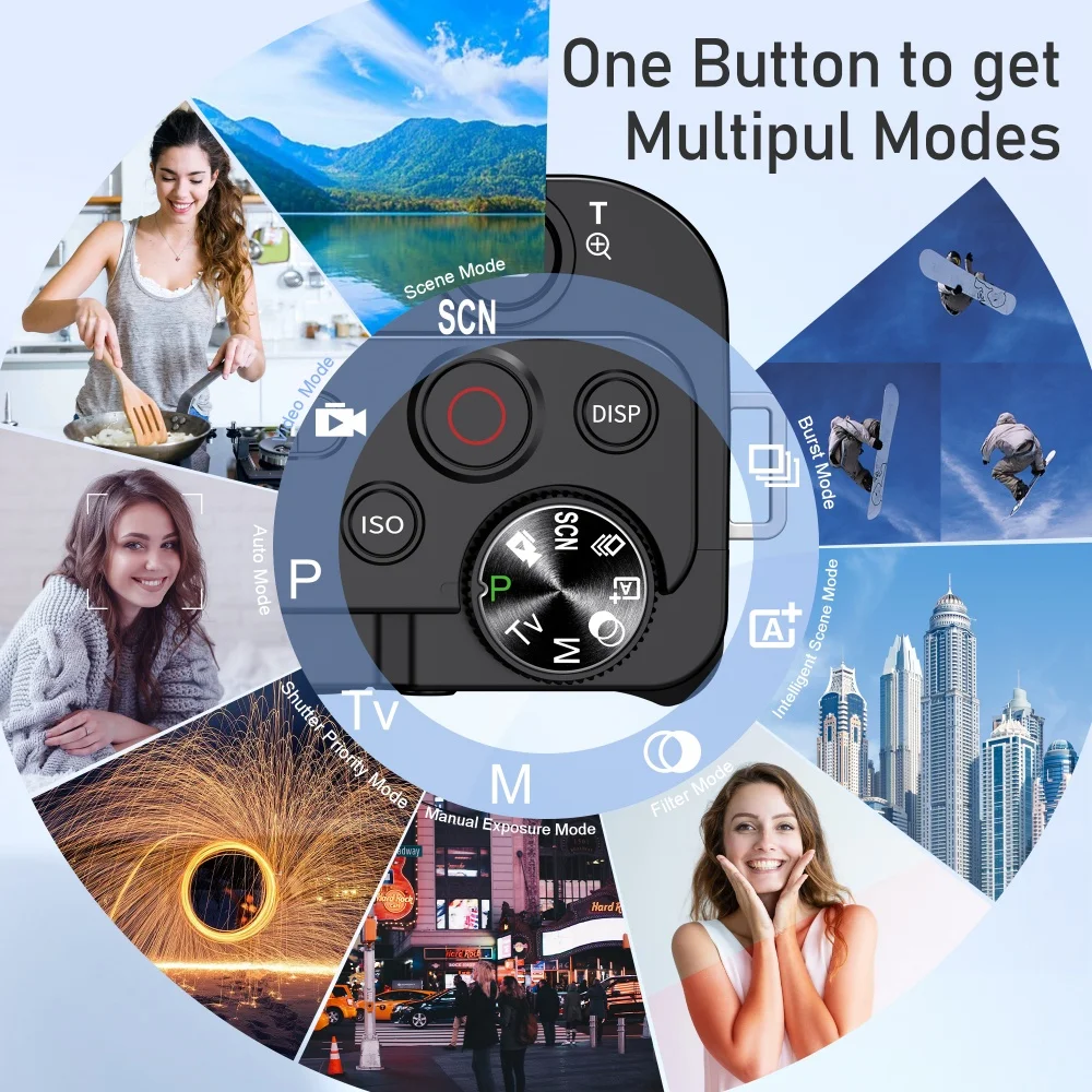 4K 64MP Digital Camera 12X Opticial Zoom 3 inch Touch Screen Vlog Camcorder Video Camera Auto Focus WIFI Livestreaming Webcam - Image 4