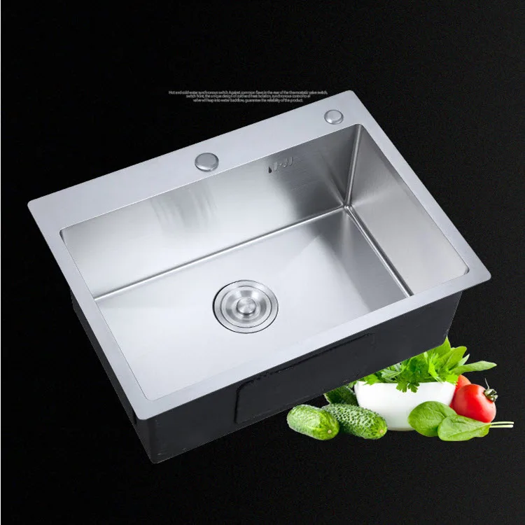Handmade 304 Stainless Steel Kitchen Sink and Kitchen Sink Basin 80 * 45 - Image 2