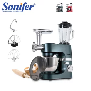 All-in-One 3-in-1 Stand Mixer with Full Metal Gears, 7L Bowl, Blender, Meat Grinder, Dough Hook, Whisk & Beater