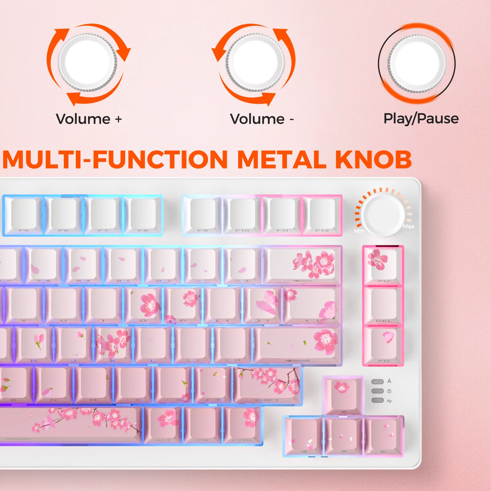 DAREU Tri-mode Gasket Mechanical Keyboard N-Key Rollover Anti-ghosting RGB Backlight Dream switch with Multi Media Button - Image 3