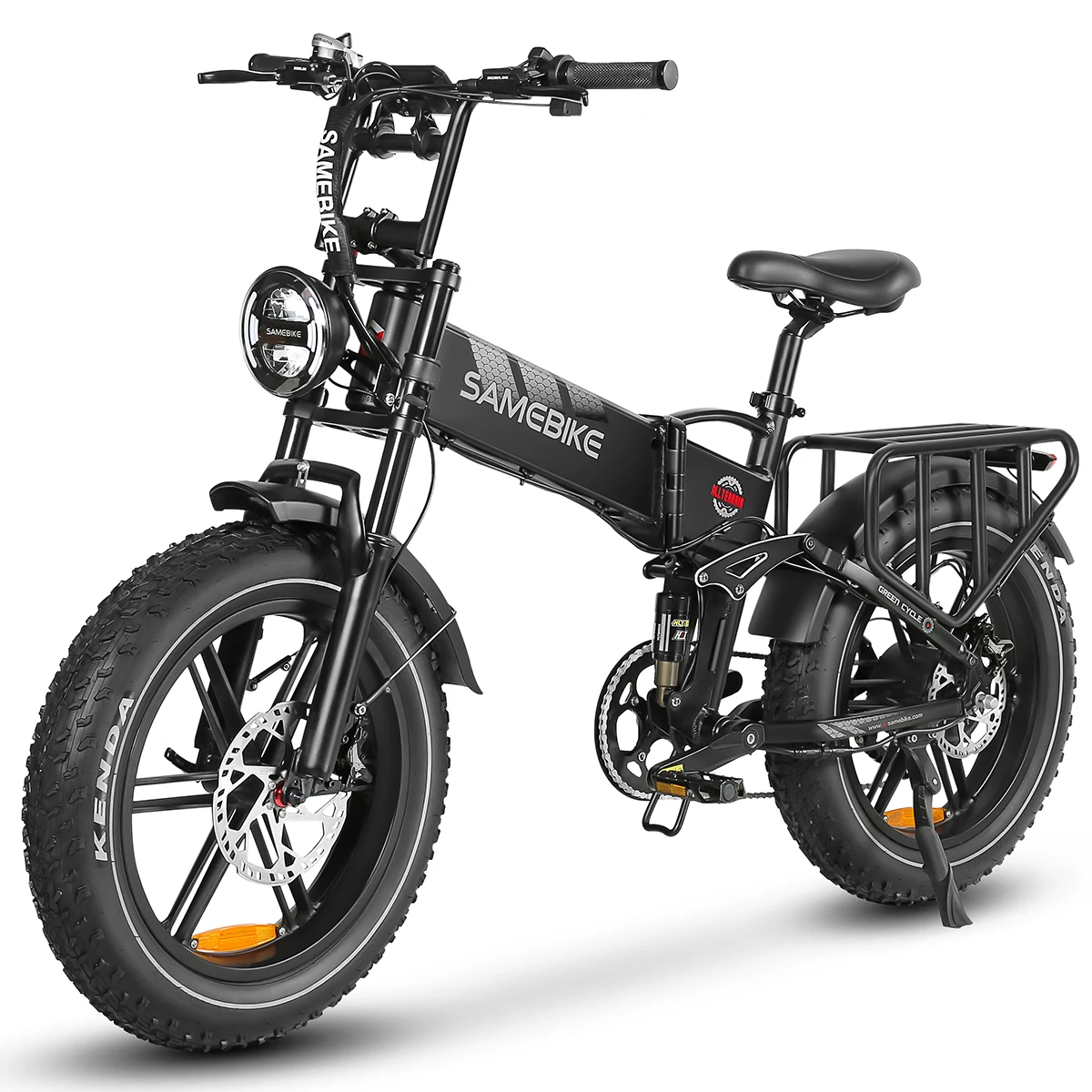 17Ah 250w1200D Folding Rear Drive Fat Electric Bike E-bike Dual Suspension