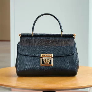 Fashion new 2025 luxury handbag advanced sense Joker snake handbag heavy industry lock design exquisite Joker temperament handba