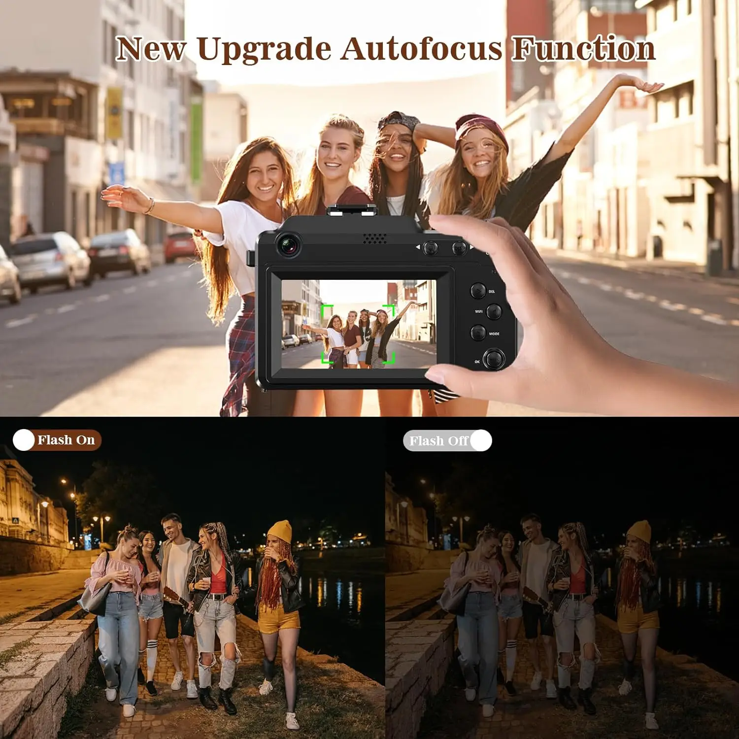 18X 48MP Wide Angle Vlog Camera 4K 60FPS Camcorder Front Rear Dual Lens Selfie Digital Camera Auto Focus Livestream WIFI Webcam - Image 4