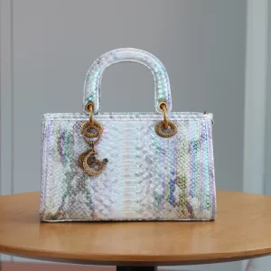 2025 fashion luxury new small bag niche design exquisite high-grade texture gradient snake lady portable lady bag commuter large