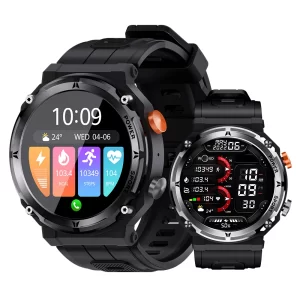 Outdoor Military Smartwatch Wireless Call Fitness Clock Sports 3ATM Waterproof Smart Watch for Men Women IOS Android Phones 2025