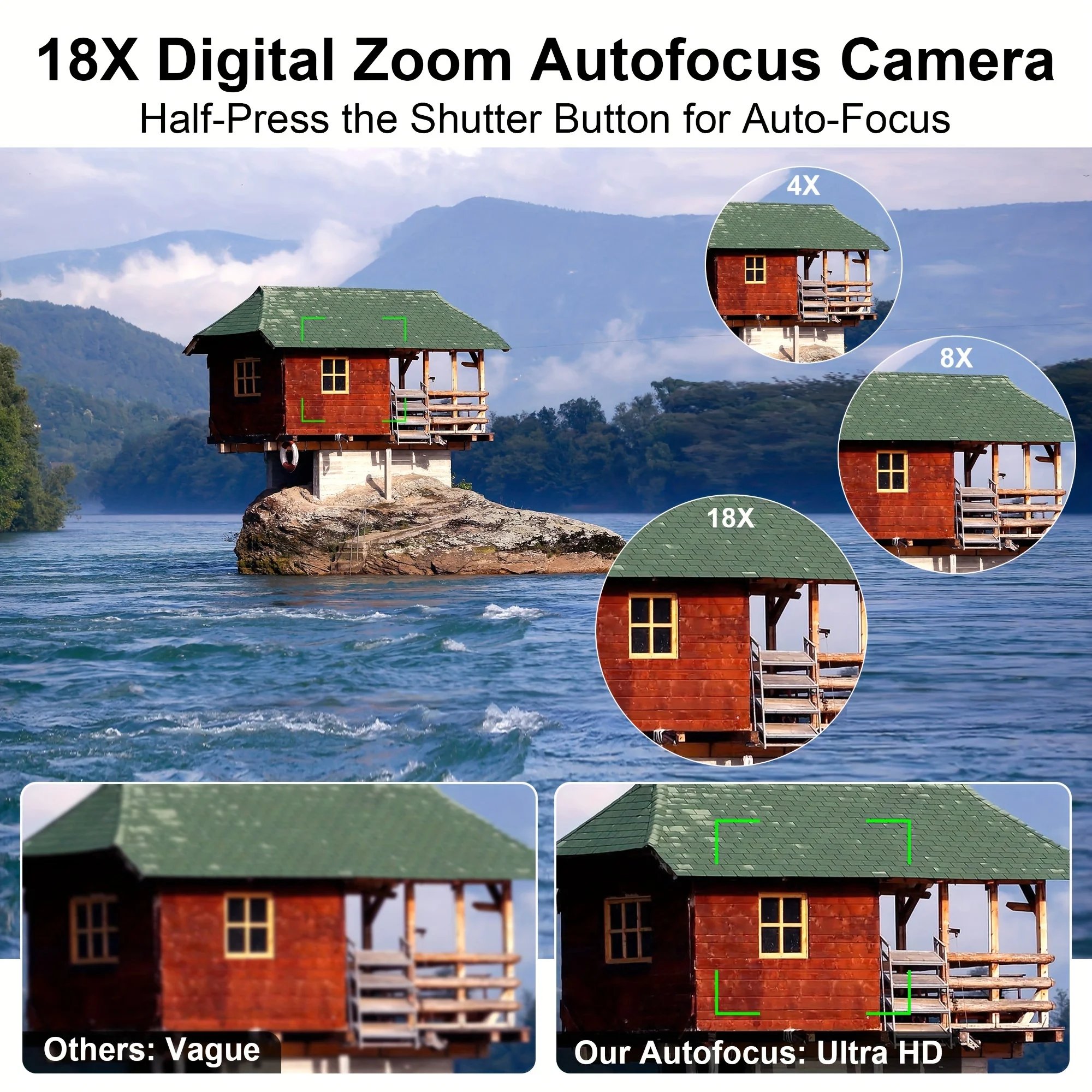 4 Inch Touch Screen 18X 64MP Digital Camera For Photography 4K UHD Vlog Camcorder Livestreaming WIFI Webcam AF Video Camera DSLR - Image 6