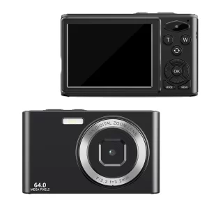 4K Digital Cameras 64MP 18X Student Camera Outdoor Anti-Shake Video Camera Dual Lens Digital Photo Camera For Selfie with Flash