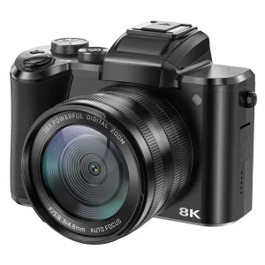 8K Digital Camera for Photography Autofocus WiFi 88MP Vlogging Camera with Dual-Lens 16X Digital Zoom Touch Screen Travel Camera