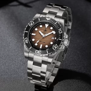ADDIESDIVE Men Watch 41mm Diver Quartz Watch Sand Dial Top Brand 200m Waterproof Stainless Steel Calendar Luminous Watch New