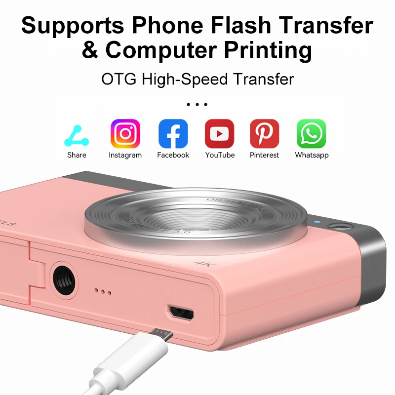 50MP Kids Digital Camera For Photography 4K Video Recording Camcorder 2.88" IPS Screen Children Compact Selfie Camera Auto Focus - Image 6