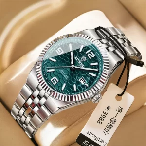 2026 BINBOND Brand New 8181 Men's Quartz Watch Waterproof Calendar Night Light Fashion Business Men's Quartz Watch