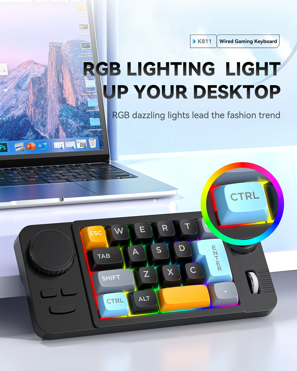 Hot Swap Wired Mechanical Keyboard with Volume Scroll Jostic 19Keys Programmer Keypad for Computer Laptop - Image 3