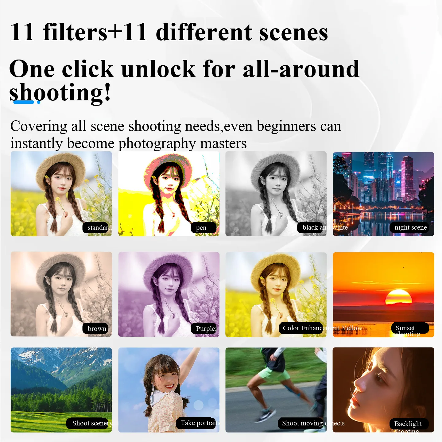 4K 64MP CCD Camera for Photography Front and Rear Dual Screen Digital Camera 12X Optical Zoom Vlogging Camera Built in FillLight - Image 6