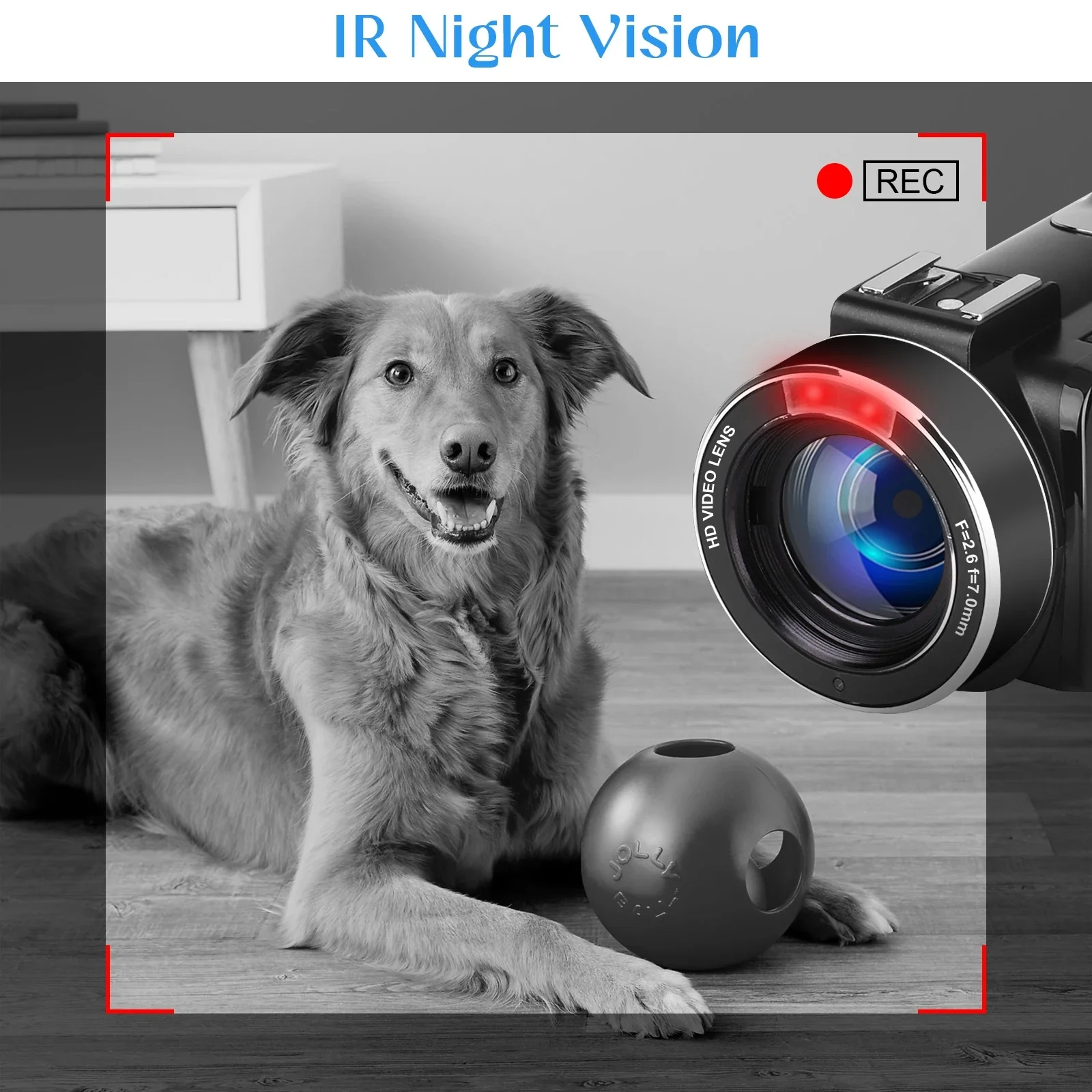 56MP 4K Digital Video Camera 18X Infrared Night Vision Vlogging Camcorder 3.0 inch Touch Screen Youtube Livestream WIFI Webcam - Image 6