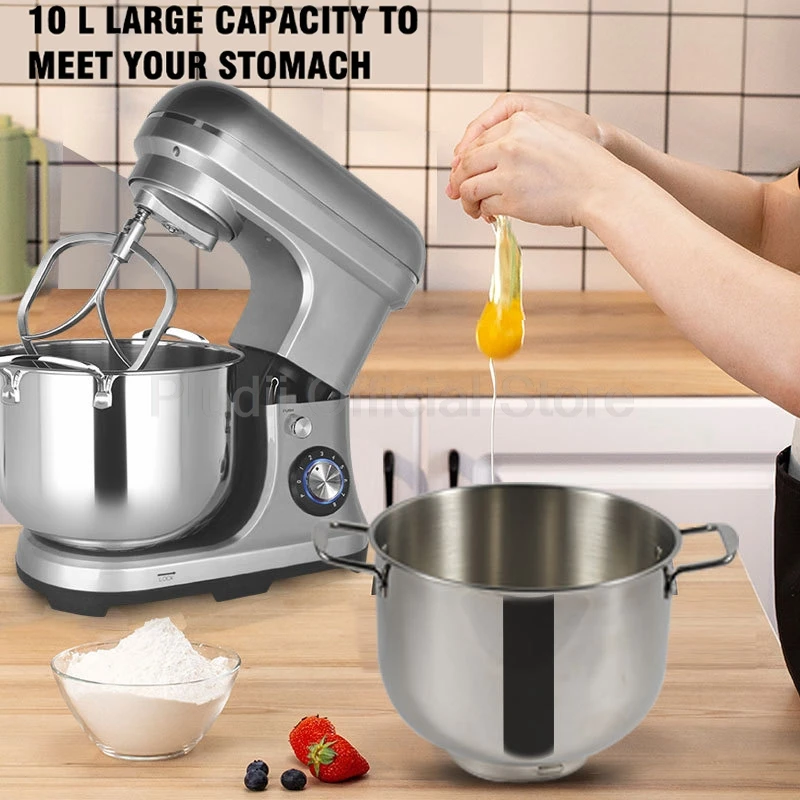 10L Stand Mixer 8 Speed Settings Stainless Steel Electric Kitchen Blender 2000W Powerful Mixer Home Appliance for Baking Dough - Image 2