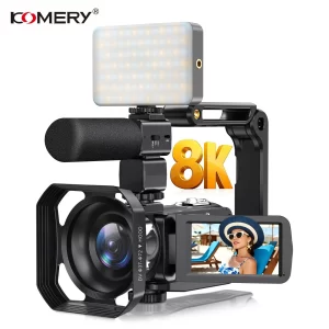 64MP 8K Video Camera Digital Recorder 18X Infrared Night Vision Camcorder 3.0 inch Rotate Touch Screen WIFI Livestreaming Webcam