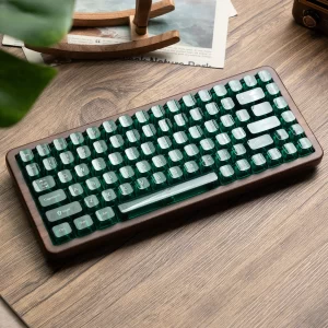 Womier WD75 QMK/VIA Wooden Gaming Keyboard 8000mAh Tri-Mode Wireless Mechanical Custom RGB Hot Swappable Keyboard