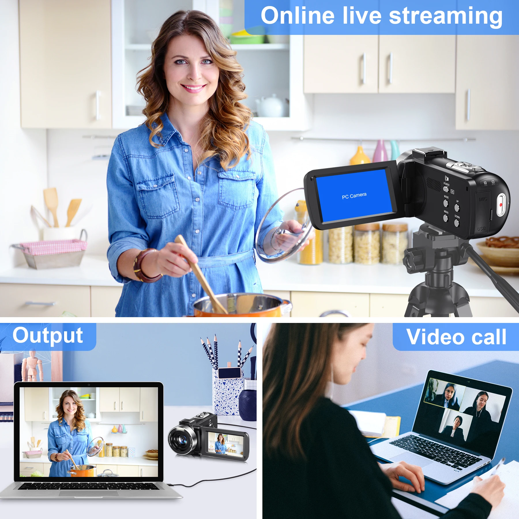 18X 42MP Digital Video Camera 3" Flip Screen 4K UHD Camcorder Wifi Webcam For Youtube Livestreaming Wide Angle Lens Vlog Camera - Image 2