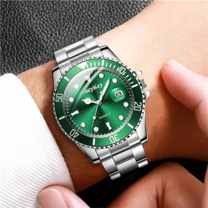 Fashion Men Business Watches Stainless Steel Band Men Calendar Quartz Watch Casual Clock Sports Wristwatch Reloj Hombre