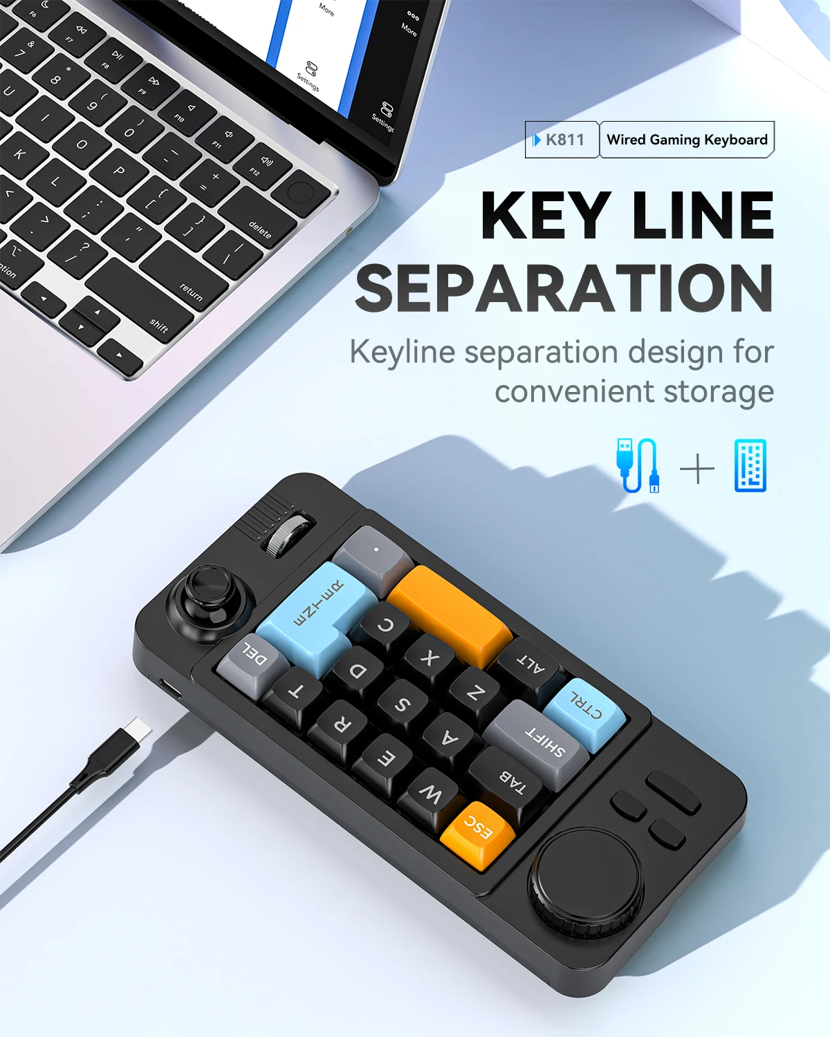 Hot Swap Wired Mechanical Keyboard with Volume Scroll Jostic 19Keys Programmer Keypad for Computer Laptop - Image 4