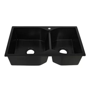R Source Large Double Basin Kitchen Sink Single Bowl Style Granite Vegetable Features
