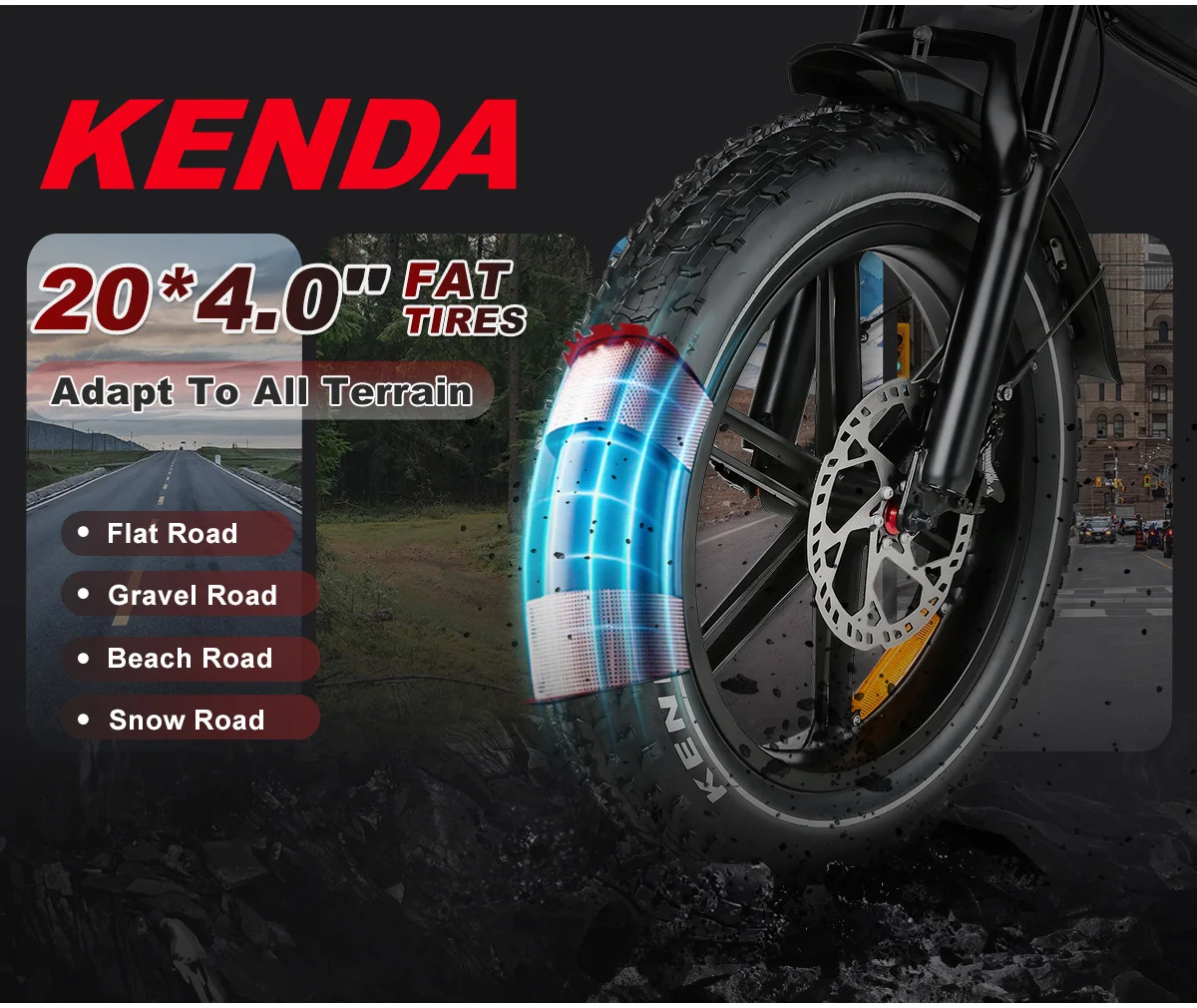 17Ah 250w1200D Folding Rear Drive Fat Electric Bike E-bike Dual Suspension - Image 4