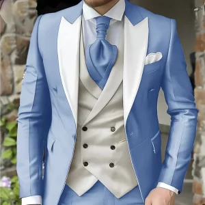 men's suit with peak lapel for wedding high-quality slim jackets Pointed collar double-breasted Carnivals men The latest