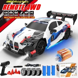 4WD 1:24 Remote Control Drift RC Racing Car 20KM/H High Speed 4x4 RC Cars Vehicle Model Electronic Toy for Kids Children Gift