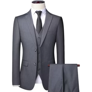 Tuxedo Suits for Men High-quality Slim Jackets Man Clothing Sale 3 Pieces Blazer Vest and Pants Set Men's Suit for Wedding