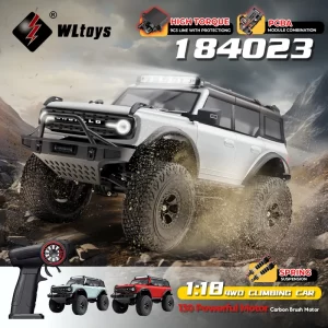 WLtoys 184023 2.4G RC Car With LED Light 4WD 1/18 Remote Control Car RTR Professional Off-road Climbing Vehicle Toy For Kid Gift