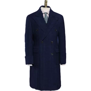 Classic Jackets with Wool Blend Buttons and Turtleneck，solid Color Long Windbreaker，long Casual Fitted Windbreaker，for Daily